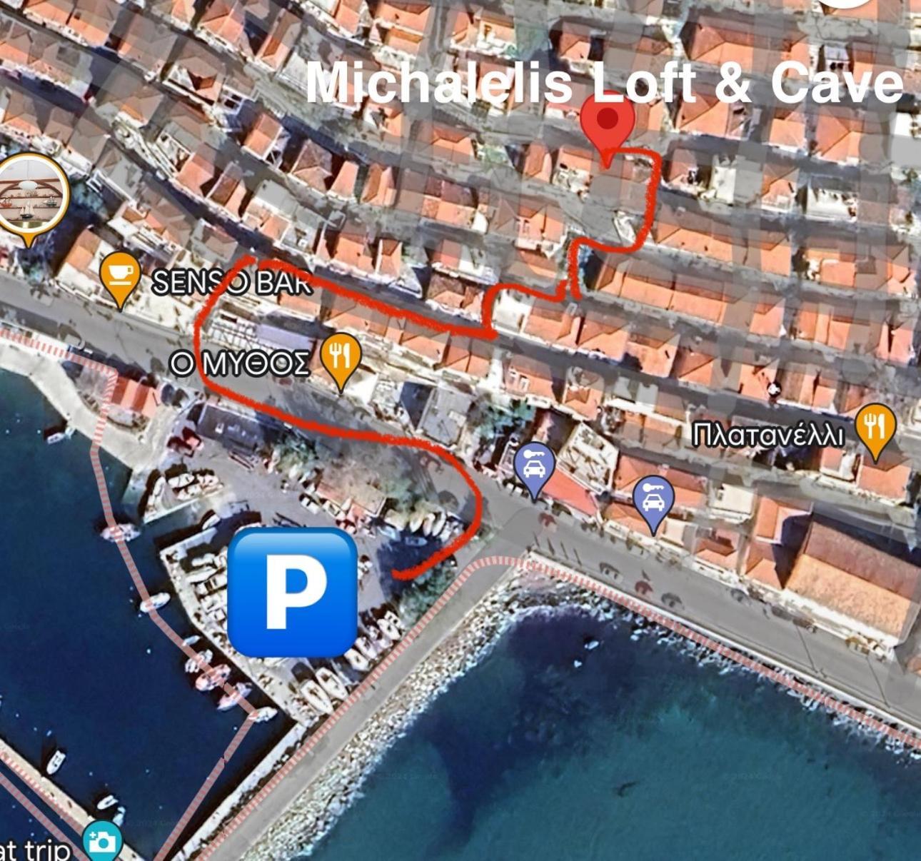 Апартаменты Michalelis Loft & Cave Пломарион Экстерьер фото